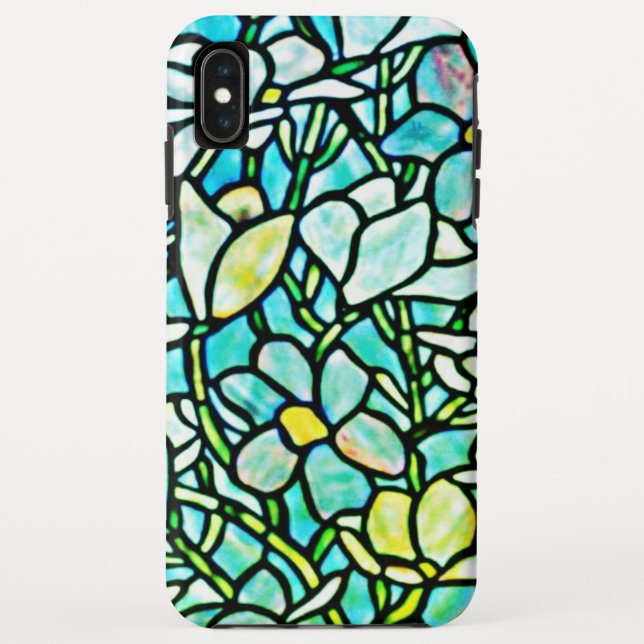 Capa Para iPhone, Case-Mate Azulejos Florais Mosaico Verde (Verso)