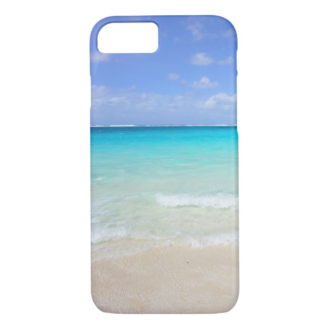 Capa Para iPhone, Case-Mate Azure Blue Caribe Praia Tropical (Verso)