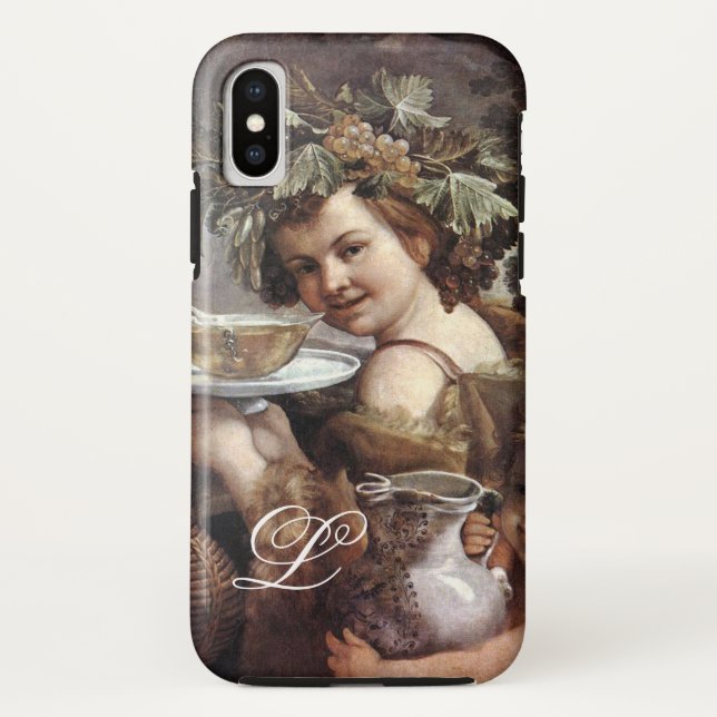 CAPA PARA iPhone, Case-Mate  BACCHUS COM UVAS E MONOGRAMA DE VINHO (Verso)