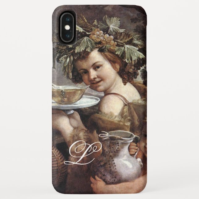 CAPA PARA iPhone, Case-Mate  BACCHUS COM UVAS E MONOGRAMA DE VINHO (Verso)