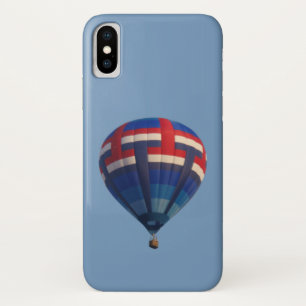 Capa Para iPhone X Balão de ar quente azul