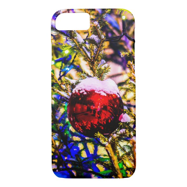 Capa Para iPhone, Case-Mate Ball Red de Natal (Verso)