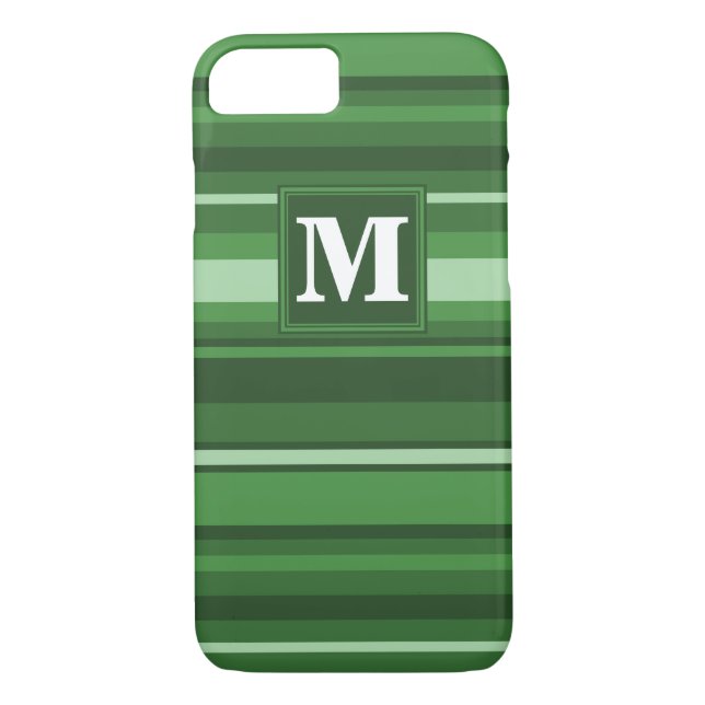Capa Para iPhone, Case-Mate Banda verde monograma (Verso)