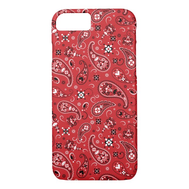 Capa Para iPhone, Case-Mate Bandana Red Paisley (Verso)