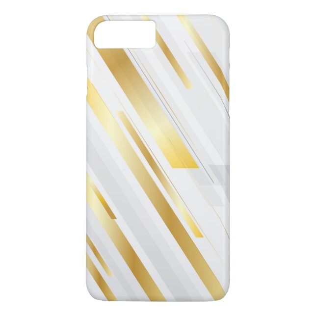 Capa Para iPhone, Case-Mate Bandas Brancas E Ouros (Verso)