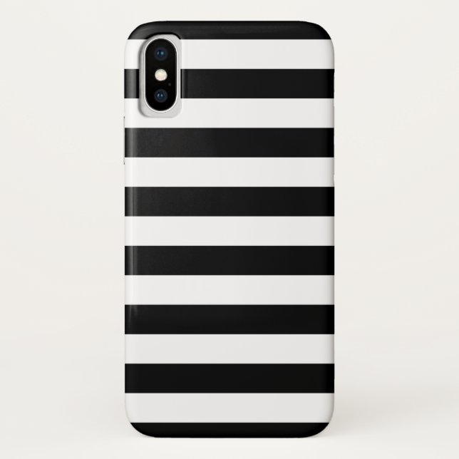 Capa Para iPhone, Case-Mate Bandas brancas e pretas (Verso)