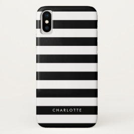 Capa Para iPhone Da Case-Mate Bandas brancas e pretas personalizadas