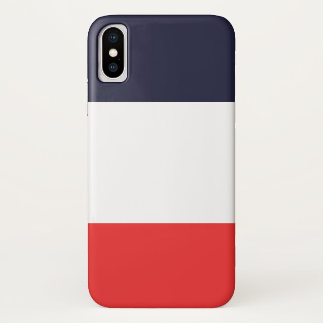 Capa Para iPhone, Case-Mate Bandas brancas e vermelhas azuis riscadas (Verso)