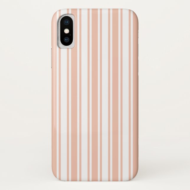 Capa Para iPhone, Case-Mate Bandas de pêssego e doces brancos (Verso)