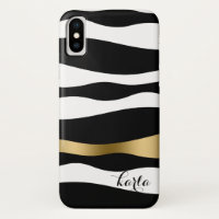 Bandas de Zebra Abstrato preto-e-branco