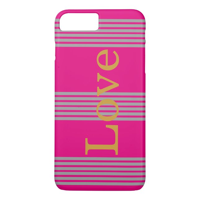 Capa Para iPhone, Case-Mate Bandas Prateadas Rosa Personalizadas (Verso)