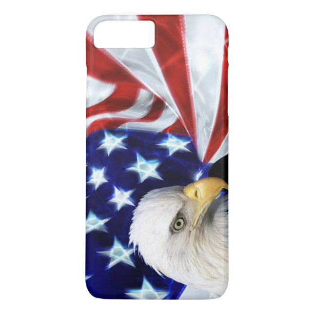Capa Para iPhone, Case-Mate Bandeira americana com patriotismo da águia (Verso)
