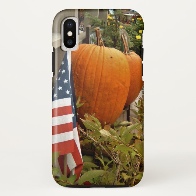 Capa Para iPhone, Case-Mate Bandeira Americana com Pumpkins Cai (Verso)