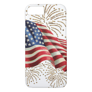 Capa Para iPhone Da Case-Mate Bandeira americana do vintage com os