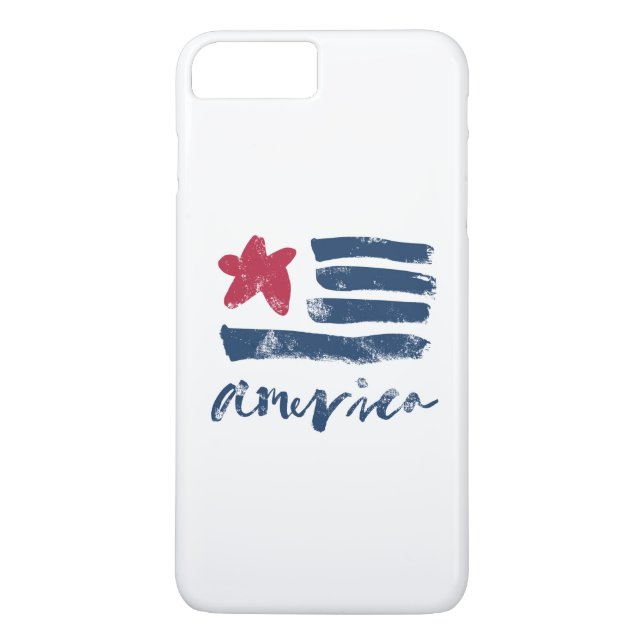 Capa Para iPhone, Case-Mate Bandeira americana Paintstrokes (Verso)