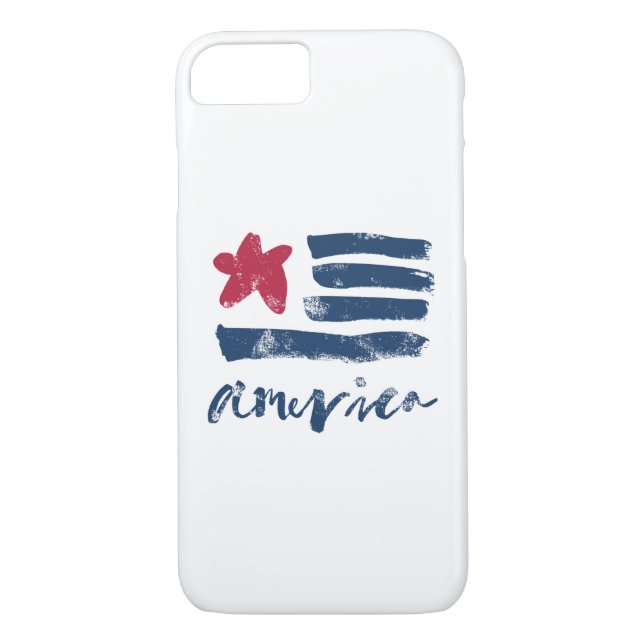 Capa Para iPhone, Case-Mate Bandeira americana Paintstrokes (Verso)