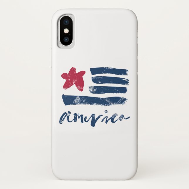 Capa Para iPhone, Case-Mate Bandeira americana Paintstrokes (Verso)