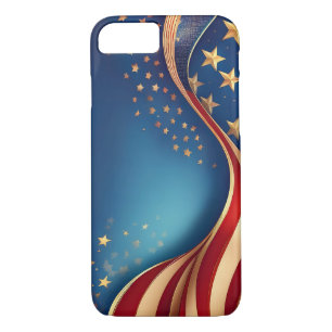 Capa iPhone 8/ 7 Bandeira americana Vintage