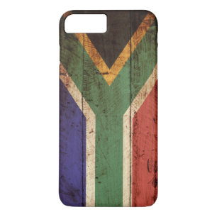 Capa Para iPhone Da Case-Mate Bandeira de África do Sul na grão de madeira vel