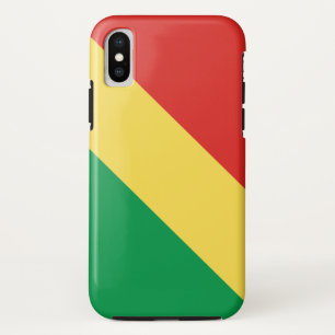 Capa Para iPhone X Bandeira de Congo-Brazzaville