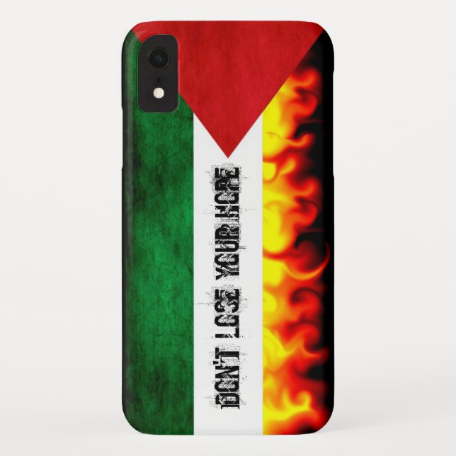 Capa Para iPhone, Case-Mate Bandeira de Palestina (texto feito sob encomenda) (Verso)