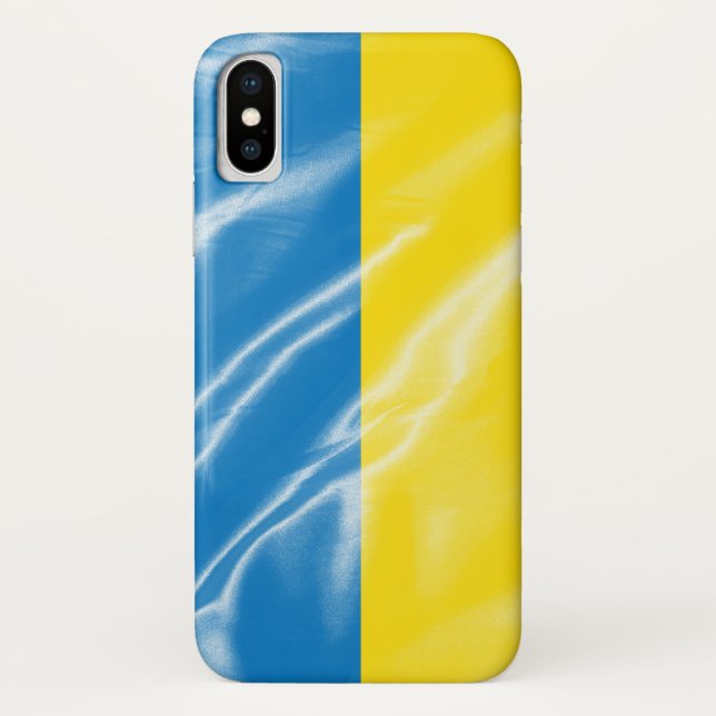 Capa Para iPhone, Case-Mate Bandeira de seda da Ucrânia (Verso)