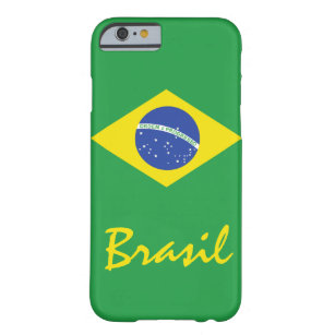 Capa Barely There Para iPhone 6 Bandeira do Brasil com texto nativo