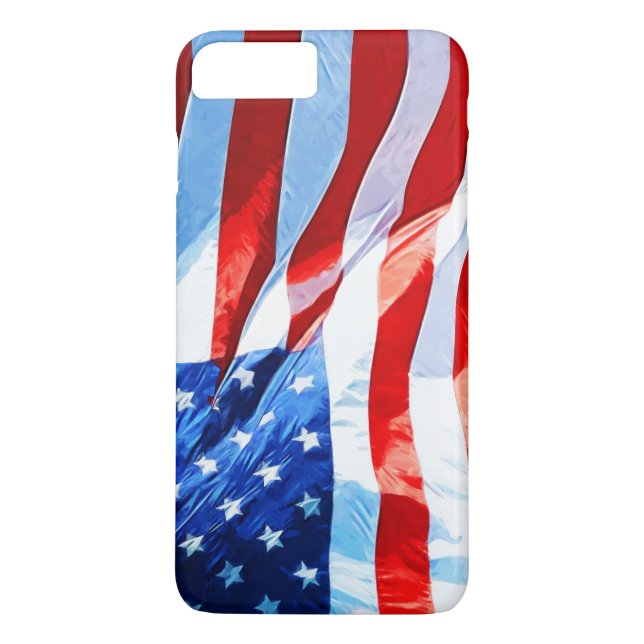 Capa Para iPhone, Case-Mate Bandeira do Impressionismo Abstrato dos Estados Un (Verso)