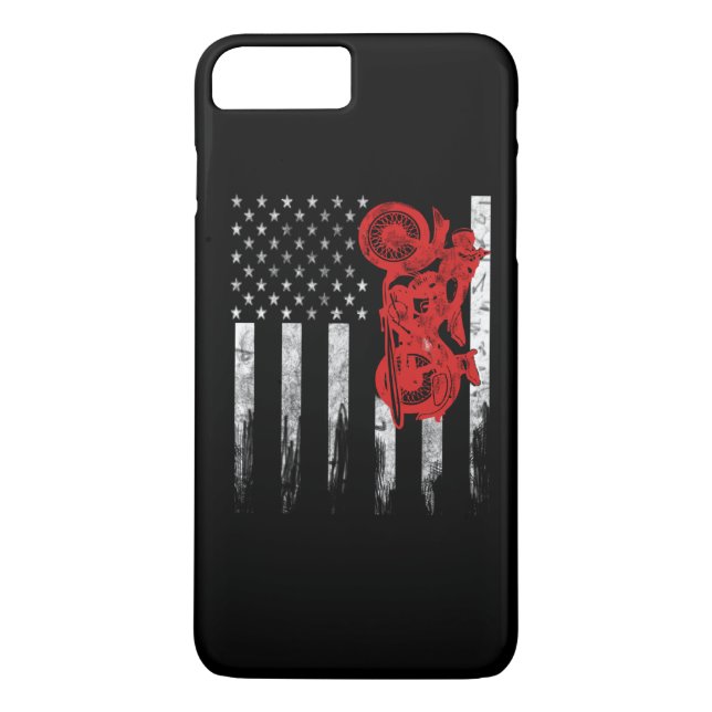 Capa Para iPhone, Case-Mate Bandeira do motocross (Verso)
