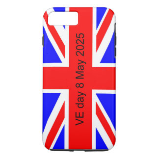 Capa iPhone 8 Plus/7 Plus Bandeira do Reino Unido VE dia 2025