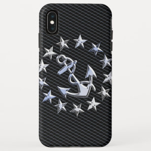Capa Para iPhone XS Max Bandeira naval do iate do cromo no impressão
