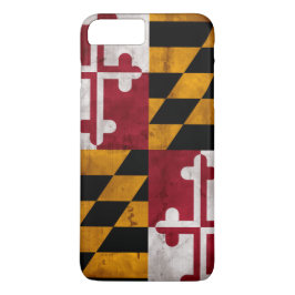 Capa iPhone 8 Plus/7 Plus Bandeira resistida do estado de Maryland do