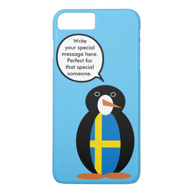 Capa Para iPhone, Case-Mate Bandeira Sueca Falante Ms. Penguin Personalizada  (Verso)