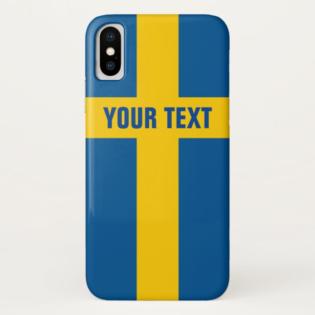 Capa Para iPhone, Case-Mate Bandeira sueco da suecia personalizada (Verso)