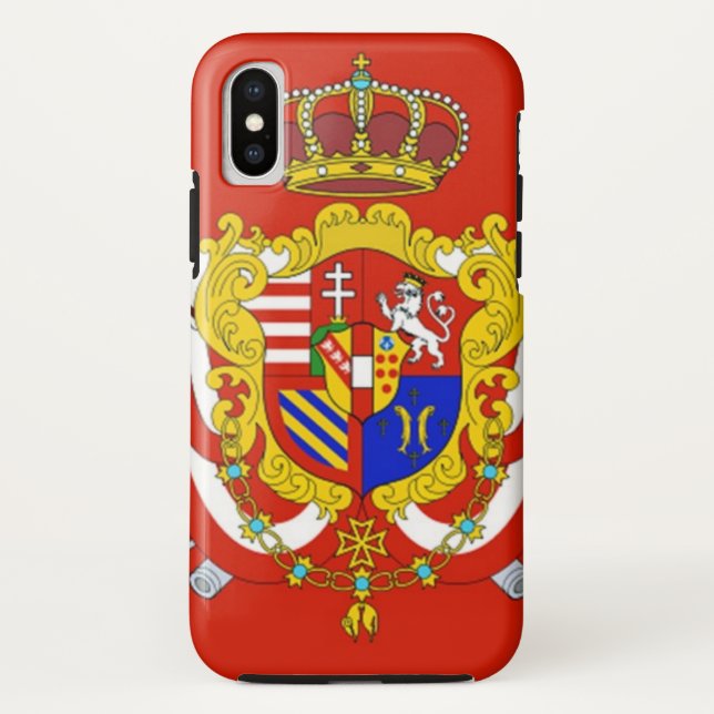 Capa Para iPhone, Case-Mate Banner branco vermelho Grão-Ducado da Toscana (Verso)