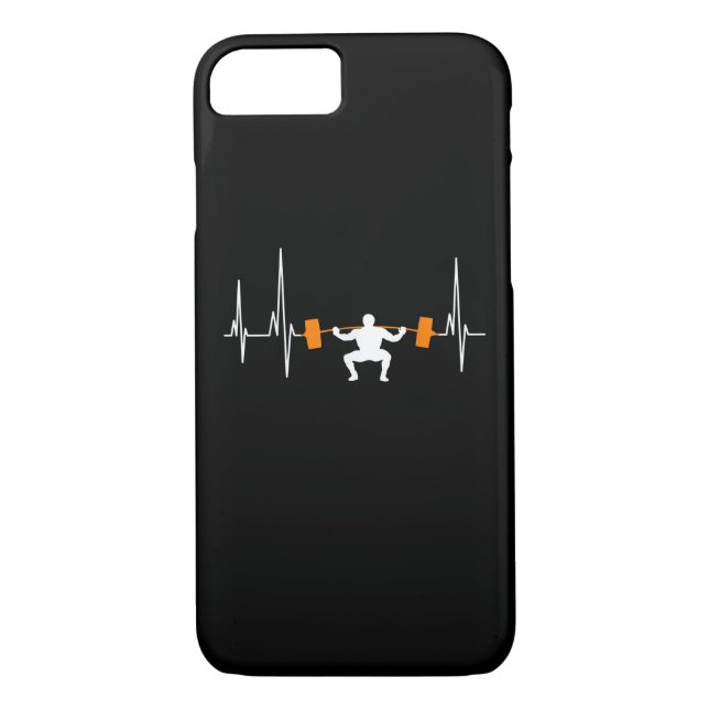 Capa Para iPhone, Case-Mate Barbell Weighthing Heartbeat Bodybuilding (Verso)