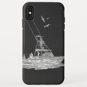 Capa Para iPhone Da Case-Mate Barco de pesca do cromo na decoração da fibra do