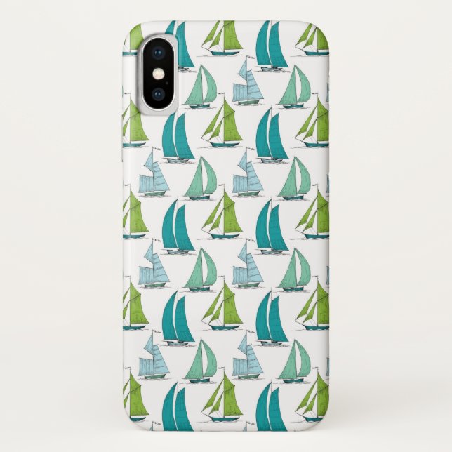 Capa Para iPhone, Case-Mate Barcos De Navegação No Padrão De Água (Verso)
