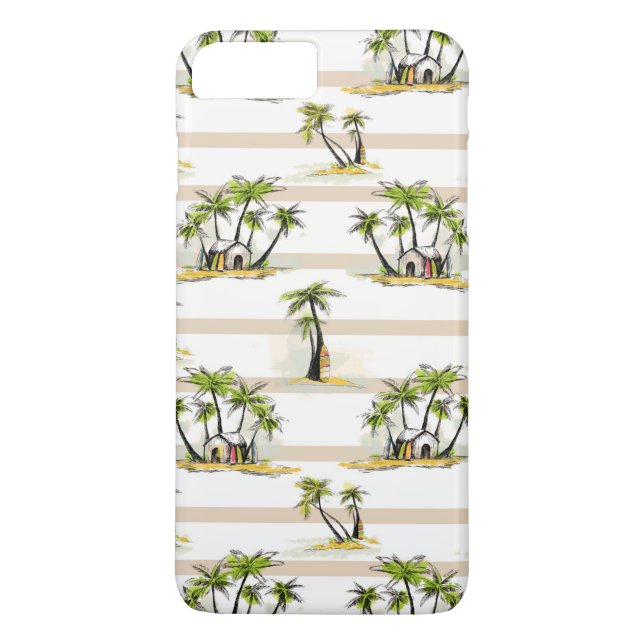 Capa Para iPhone, Case-Mate Barraca e palmas tropicais (Verso)