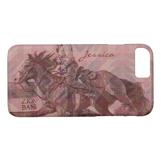 Capa Para iPhone, Case-Mate Barrel Racer II (geometria marrom) (Verso (Horizontal))