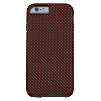 Capa Tough Para iPhone 6 Base vermelha & preta da fibra