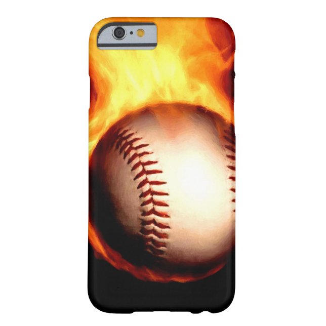 Capa Para iPhone, Case-Mate Basebol flamejante (Verso)