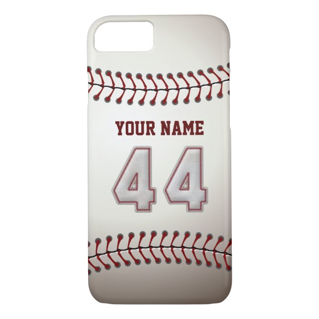 Capa Para iPhone, Case-Mate Basebol número 44 com seu nome - desportivo (Verso)