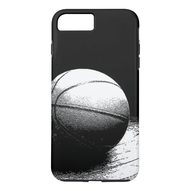 Capa Para iPhone, Case-Mate Basquete branco preto único (Verso)