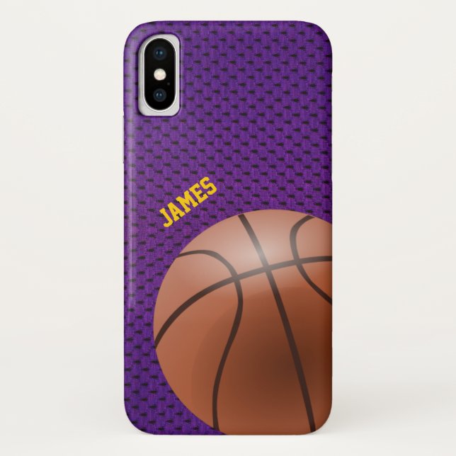 Capa Para iPhone, Case-Mate Basquete roxo (Verso)