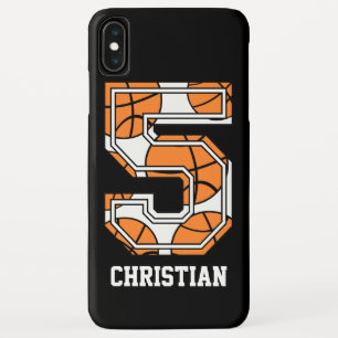 Capa Para iPhone XS Max Basquetebol personalizado número 5
