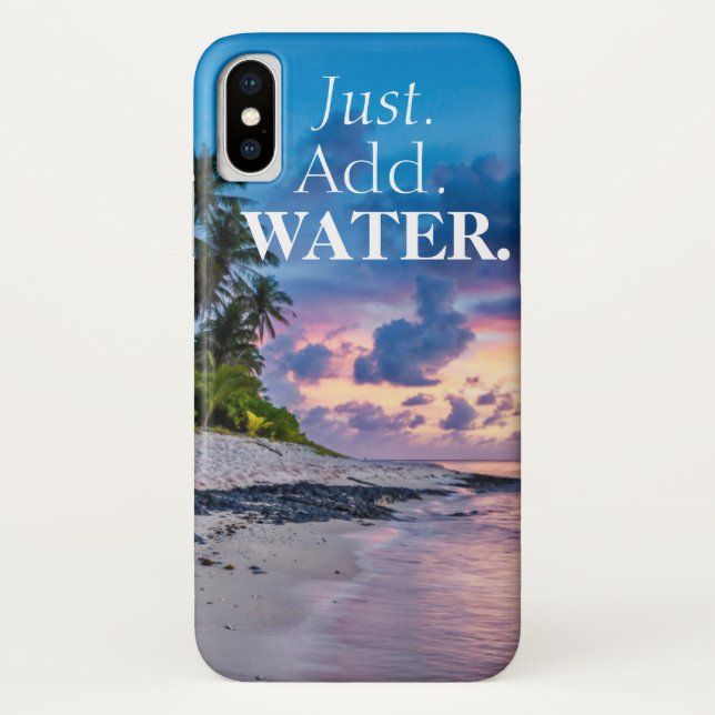 Capa Para iPhone, Case-Mate Basta Adicionar Água Belo Sol Tropical E Oceano (Verso)