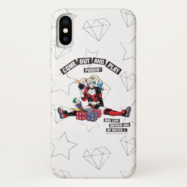 Capa Para iPhone, Case-Mate Batman | Harley Quinn "Sair E Jogar Puddin" (Verso)