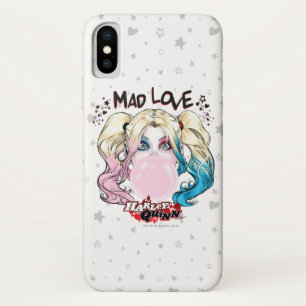 Capa Para iPhone X Batman   Mad Love Harley Quinn Chewing Bubble Gum