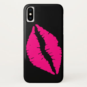 Capa Para iPhone Da Case-Mate Batom rosa beijando pop art
